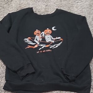 Black Halloween Skeleton Sweater